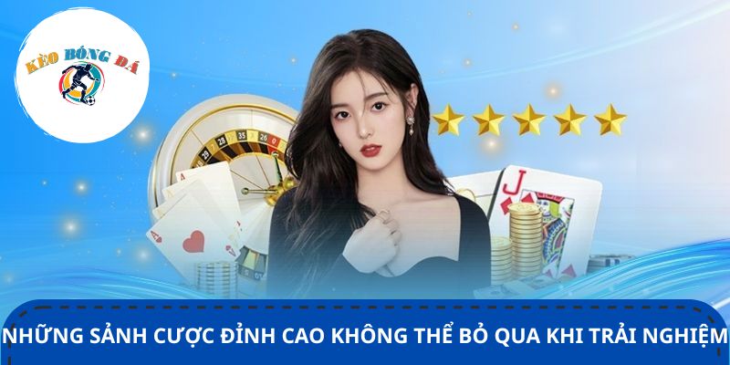 Những sảnh cược đỉnh cao không thể bỏ qua khi trải nghiệm